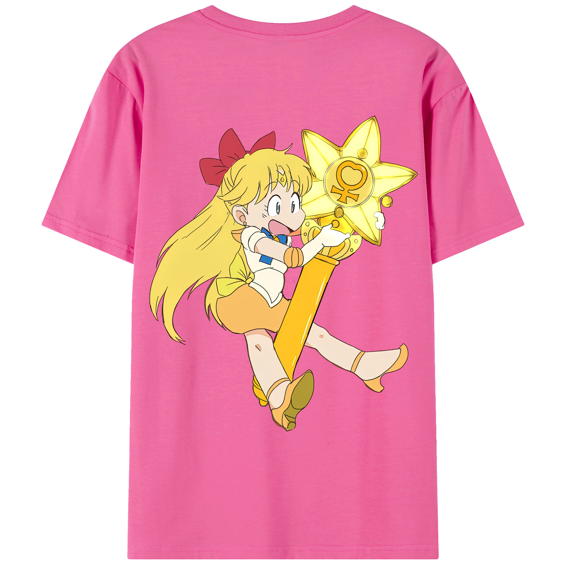 （画像用） 美少女戦士セーラームーン 愛野 美奈子 あいの みなこ Sailor Moon Aino Minako レディース半袖Tシャツ(バックプリント)